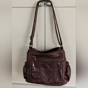 Edna Crossbody Shoulder Bag Brown